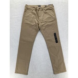 J Crew Slim fit Garment Dyed Five Pocket Pants Mens 34x32 Beige Stretch Preppy